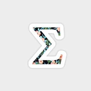 Sigma Floral Greek Letter Sticker